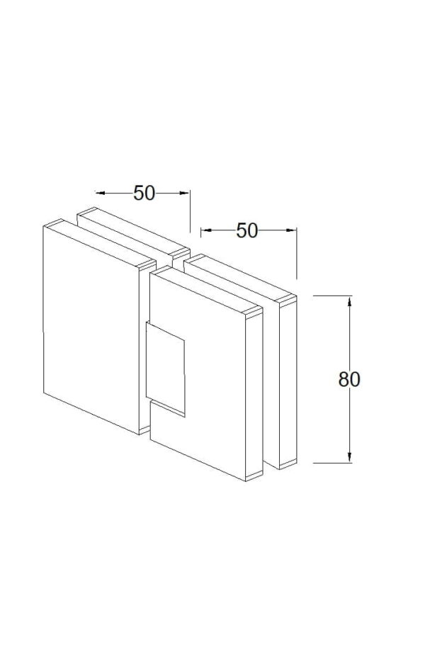 Charnière Verre-Verre 180° A161 – Image 2