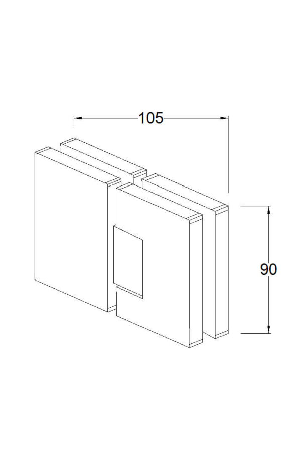 Charnière Verre-Verre 180° A164 – Image 3