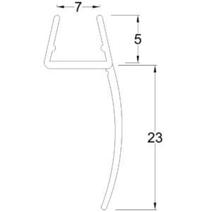 Joint à recouvrement Plan PVC L2010mm - A186