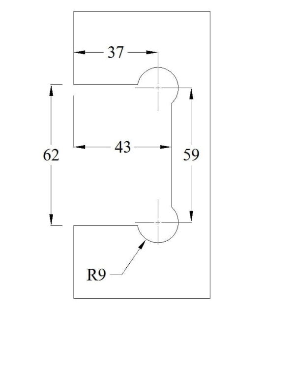 Charnière Mur-Verre avec 3 points de fixation A145 – Image 4