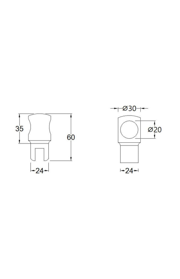 Raccord réglable en angle pour tube d19mm A242 – Image 2