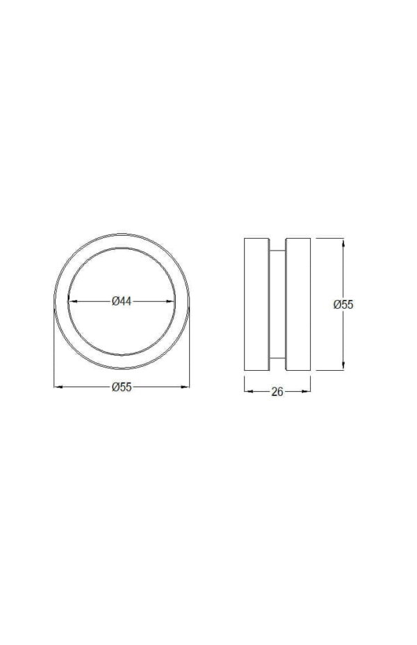 Poignée ronde passe doigt A207 – Image 2